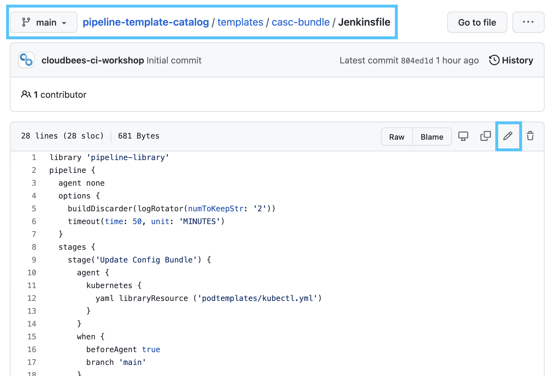 casc-bundle Jenkinsfile path