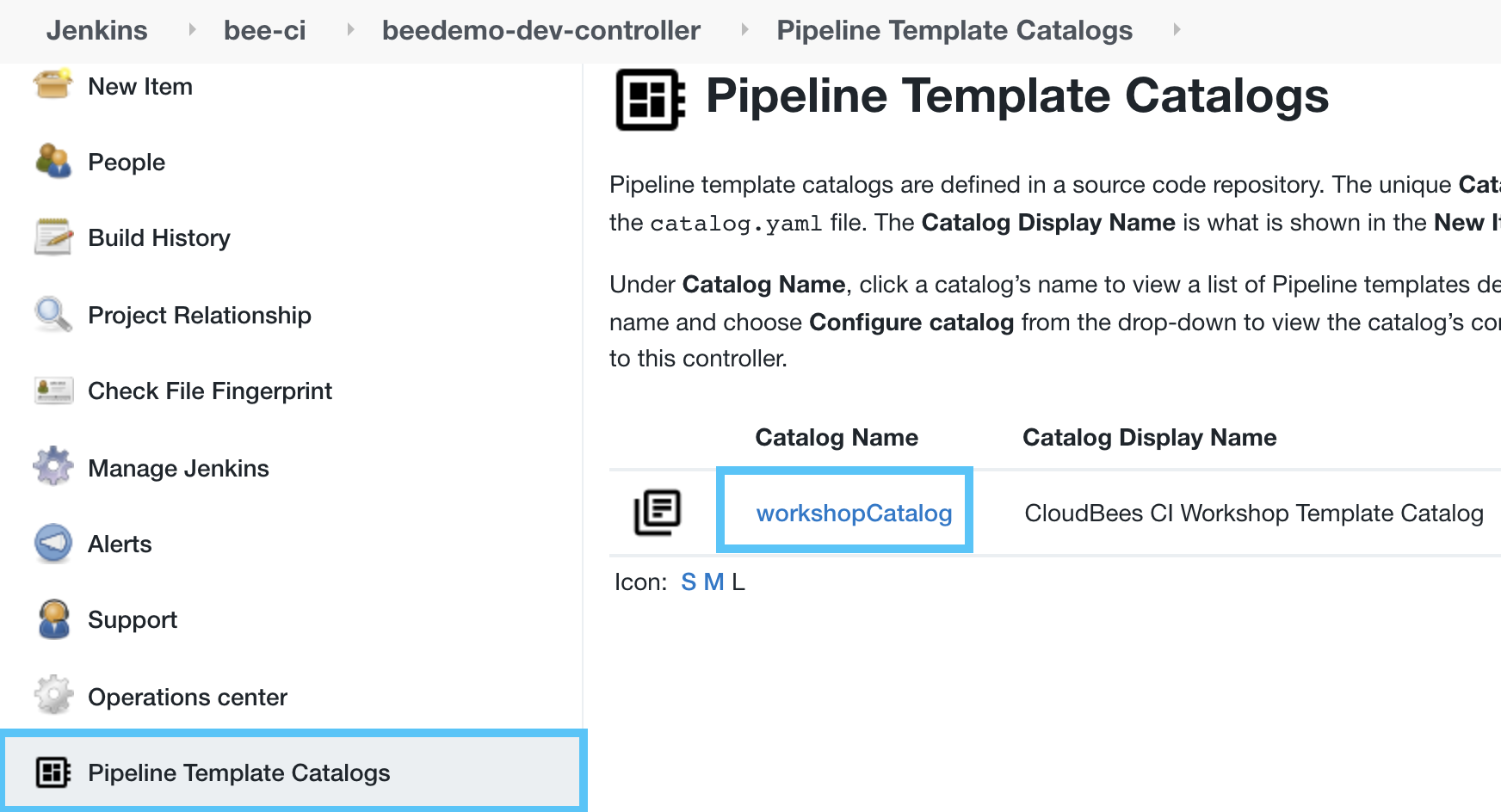 workshop Catalog link
