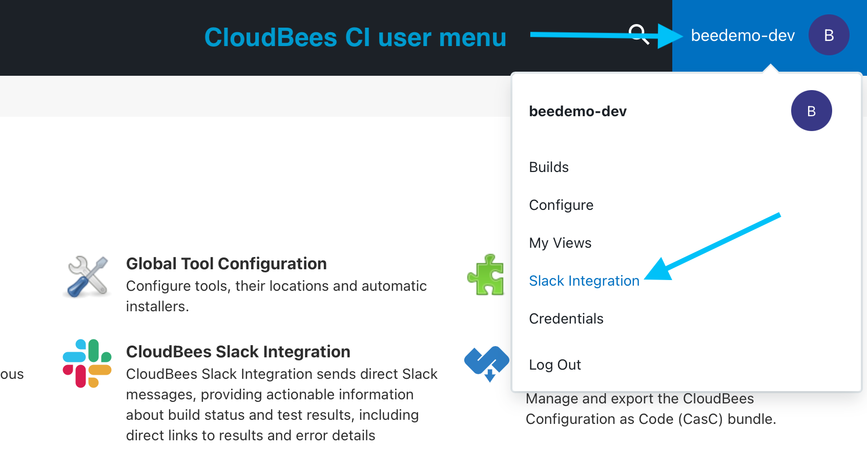 Slack Integration link