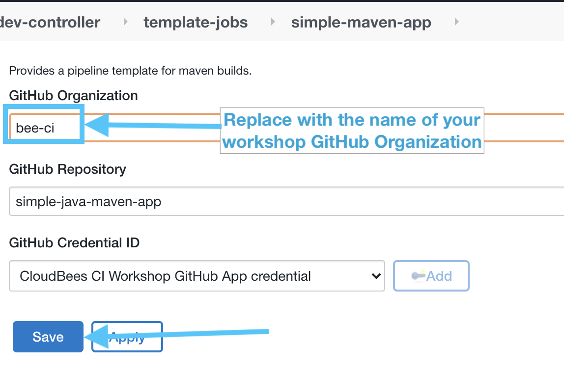 Maven template Parameters